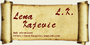 Lena Kajević vizit kartica